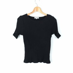ナチュラルビューティーベーシック 半袖Tシャツ トップス カットソー パール レディース Mサイズ ブラック NATURAL BEAUTY BASIC