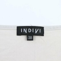 インディヴィ 長袖Tシャツ トップス カットソー ギャザー ワールド レディース 38サイズ ベージュ INDIVI_画像3