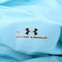 アンダーアーマー 長袖Tシャツ ハイネック ストレッチ スポーツウエア 大きいサイズ メンズ XLサイズ 水色 UNDER ARMOUR_画像3