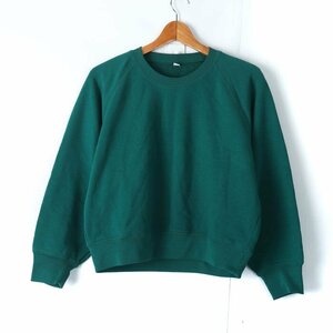 ユニクロ スウェット トップス トレーナー カットソー レディース Mサイズ グリーン UNIQLO