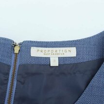 プロポーションボディ ドレッシング ワンピース 長袖 ドレス レディース 3サイズ ブルー PROPORTION BODY DRESSING_画像3