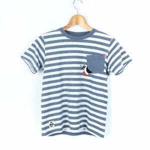 チャムス 半袖Tシャツ トップス カットソー ボーダー レディース Mサイズ グレー ネイビー CHUMS