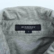 バーバリー ポロシャツ トップス カットソー 七分袖 三陽商会 LONDON レディース 1サイズ グレー BURBERRY_画像3