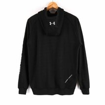 アンダーアーマー パーカー ラグラン袖 スウェット スエット スポーツウエア メンズ SMサイズ ブラック×グレー UNDER ARMOUR_画像2