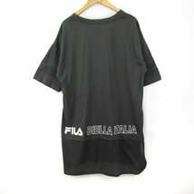 フィラ 半袖Tシャツ チュニック メッシュ スポーツウエア 大きいサイズ レディース LLサイズ ダークグレー FILA_画像2