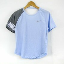 ナイキ 半袖Tシャツ ドライフィット ラグラン袖 スポーツウエア レディース Sサイズ ブルー×グレー NIKE_画像1