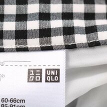 ユニクロ ロングスカート プリーツ チェック柄 レディース Sサイズ ホワイト ブラック UNIQLO_画像3