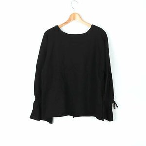 ザラティーアールエフ カットソー 長袖Ｔシャツ トップス 袖フリル レディース Sサイズ ブラック ZARA TRF