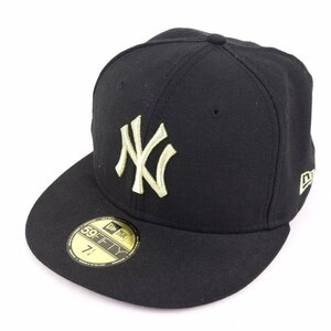 ニューエラ キャップ 59FIFTY ブルックリン ニューヨークヤンキース 7 1/4 ブランド 帽子 メンズ 57.7cmサイズ ブラック NEW ERA