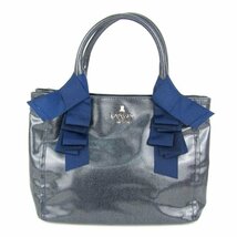 ランバンオンブルー トートバッグ リボン PVC ブランド 鞄 カバン レディース ネイビー LANVIN en Bleu_画像1