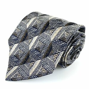  Missoni brand necktie widetie total pattern silk Italy cloth men's navy Missoni