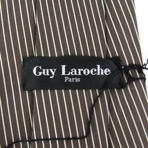 ギラロッシュ ブランドネクタイ バーチカルストライプ柄 シルク 未使用品 メンズ ブラウン Guy Laroche_画像3