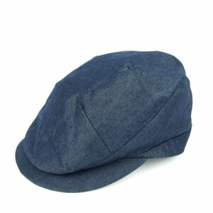 コツコツ ハンチング ベレー帽 デニム調 日本製 キャップ ブランド 帽子 レディース 56.5-58サイズ ネイビー KOZKOZ