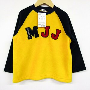 ムージョンジョン スウェット フリース ラグラン袖 日本製 未使用品 キッズ 男の子用 110サイズ オレンジ moujonjon