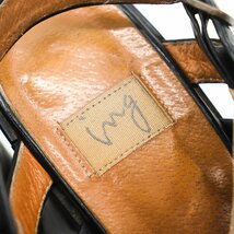 イング サンダル グラディエーター 太ヒール 日本製 ブランド シューズ 靴 黒 レディース 23.5サイズ ブラック INGNI_画像3