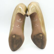 ランバンコレクション パンプス エナメル ラウンドトゥ 日本製 ブランド シューズ 靴 レディース 24サイズ ベージュ LANVIN collection_画像7