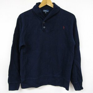 ポロバイラルフローレン 長袖スウェット スエット ショールカラー キッズ 男の子用 160サイズ ネイビー Polo by Ralph Lauren