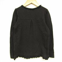 メゾピアノ 長袖Tシャツ ハート レース キッズ 女の子用 130サイズ ブラック mezzo piano_画像2