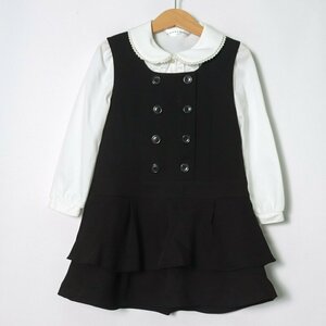 ショパンドゥ セットアップ ワンピース ブラウス フォーマル 卒入園式 キッズ 女の子用 110/120サイズ ブラック×ホワイト CHOPIN deux