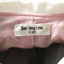 サクラ セットアップ ボレロ ワンピース チェック柄 フォーマル 卒入園式 キッズ 女の子用 130サイズ グレー SAKURA_画像3