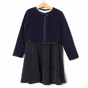  United Arrows setup bolero One-piece race formal Kids for girl 120/125 size navy blue × white UNITED ARROWS