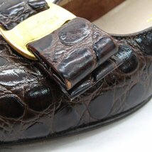 サルヴァトーレフェラガモ パンプス ブランド 靴 シューズ イタリア製 レディース 38サイズ ブラウン Salvatore Ferragamo_画像8