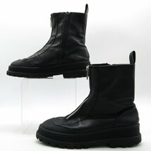 ザラ ミドルブーツ フロントジップ 靴 シューズ 黒 レディース 22.5サイズ ブラック ZARA_画像8