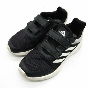 アディダス スニーカー テンソーラン GZ3434 ジュニア シューズ 靴 黒 キッズ 男の子用 21.5サイズ ブラック adidas