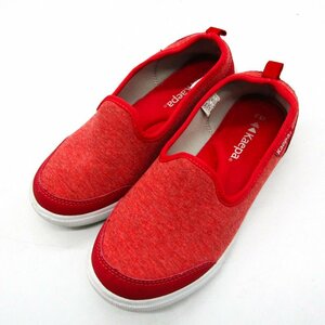 カッパ スリッポン スニーカー 靴 シューズ 赤 レディース 23サイズ レッド Kappa