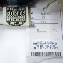 エフオーキッズ クロップドパンツ チェック柄 未使用品 キッズ 男の子用 140サイズ レッド F.O.KIDS_画像3