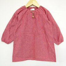 ブランシェス 長袖ブラウス スモック 未使用品 キッズ 女の子用 100サイズ ピンク BRANSHES_画像1