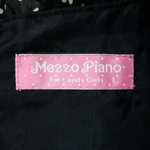 メゾピアノ 半袖ワンピース ドット柄 フリル キッズ 女の子用 L(160)サイズ ブラック mezzo piano_画像3