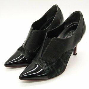 プールサイド ブーティ― ハイヒール ブランド 靴 シューズ 日本製 黒 レディース 24サイズ ブラック POOL SIDE
