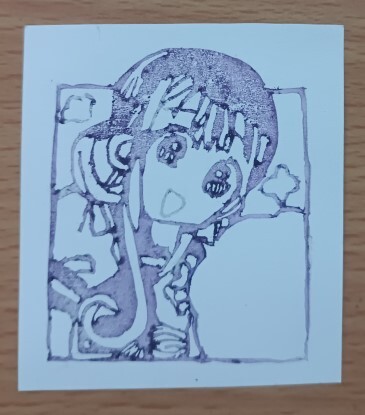 手描き絵 ミニサイズ 中古 1点, 美術品, 絵画, その他