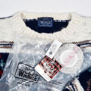 【HANDKNIT】Woolrich wool sweater XL /90's ウールリッチ ハンドニットセーター