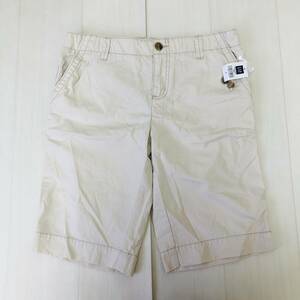 z1481 GAP ギャップ ハーフパンツ ショートパンツ 薄手 スリット ポケット 6 ベージュ 古着 コットン100％ ベーシックカジュアルスタイル