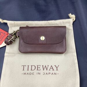 未使用　TIDEWAY　タイドウェイ　TIDEWAY　RIEN MULTI　CASE　マルチポーチ　アイコス/プルームテック　本革レザー　チョコブラウン系