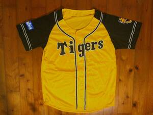 ☆ほぼ未使用・美品☆ミズノ製/MIZUNO★阪神タイガース☆Tigers★応援ユニフォーム レプリカ ドライメシュ 半袖シャツ 黄 イエロー 黒 