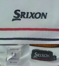 ☆微難有/美品★スリクソン★SRIXON★ドライTシャツ　半袖Tシャツ L 白　紺赤_画像5