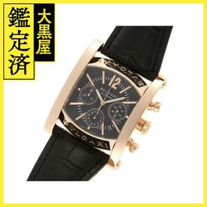 BVLGARI ブルガリ 時計 アショーマ クロノ AAP48GCH K18/クロコ革 2143000676696 【437】の画像2