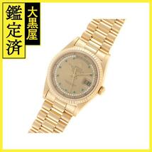 ROLEX　ロレックス　デイデイト　18238LE　シャンパンサークルD10PE文字盤　イエローゴールド　YG　メンズ　L番　1990年頃【432】_画像2