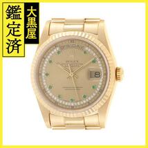 ROLEX　ロレックス　デイデイト　18238LE　シャンパンサークルD10PE文字盤　イエローゴールド　YG　メンズ　L番　1990年頃【432】_画像1