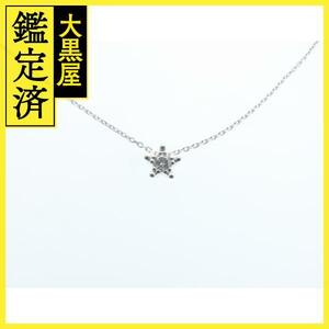 STAR JEWELRY　スタージュエリー　ネックレス　K18WG　D0.07　1.4g　2141300414703　【437】