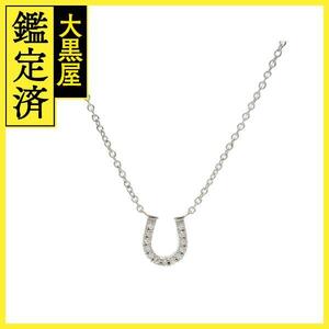 TIFFANY＆CO　ティファニー　ホースシューネックレス　WG　ホワイトゴールド　ダイヤモンド　約2.1g　2120000272332【200】