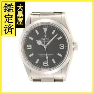 A番　ROLEX　ロレックス　エクスプローラーI　14270　SS　自動巻き　ブラック　メンズ【432】2148103559716