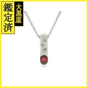 JEWELRY　貴金属・宝石　ルビーネックレス　ダイヤモンド　K9　ゴールド　R0.30ct　D0.02ct　3.3g　【200】