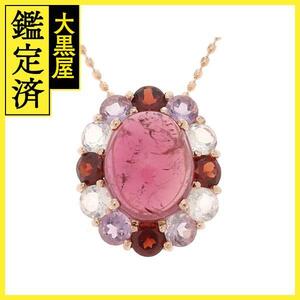 JEWELRY　ジュエリー　ネックレス　K18PG　トルマリン（グリーン）3.16　3.3g　2147400256113【207】