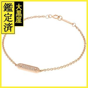 TIFFANY＆CO ティファニー タグチェーン ブレスレット K18 ピンクゴールド ダイヤモンド 2.2ｇ【473】