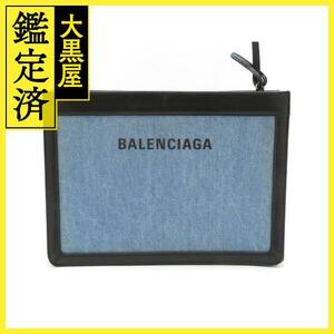 BALENCIAGA バレンシアガ ネイビーポシェット ブルー/ブラック デニム/レザー 339937【430】2148103631153