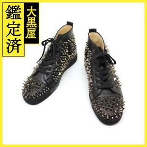 Christian Louboutin　ハイカット スニーカー　メンズ41　ブラック　スタッズ　2143400213323　【200】